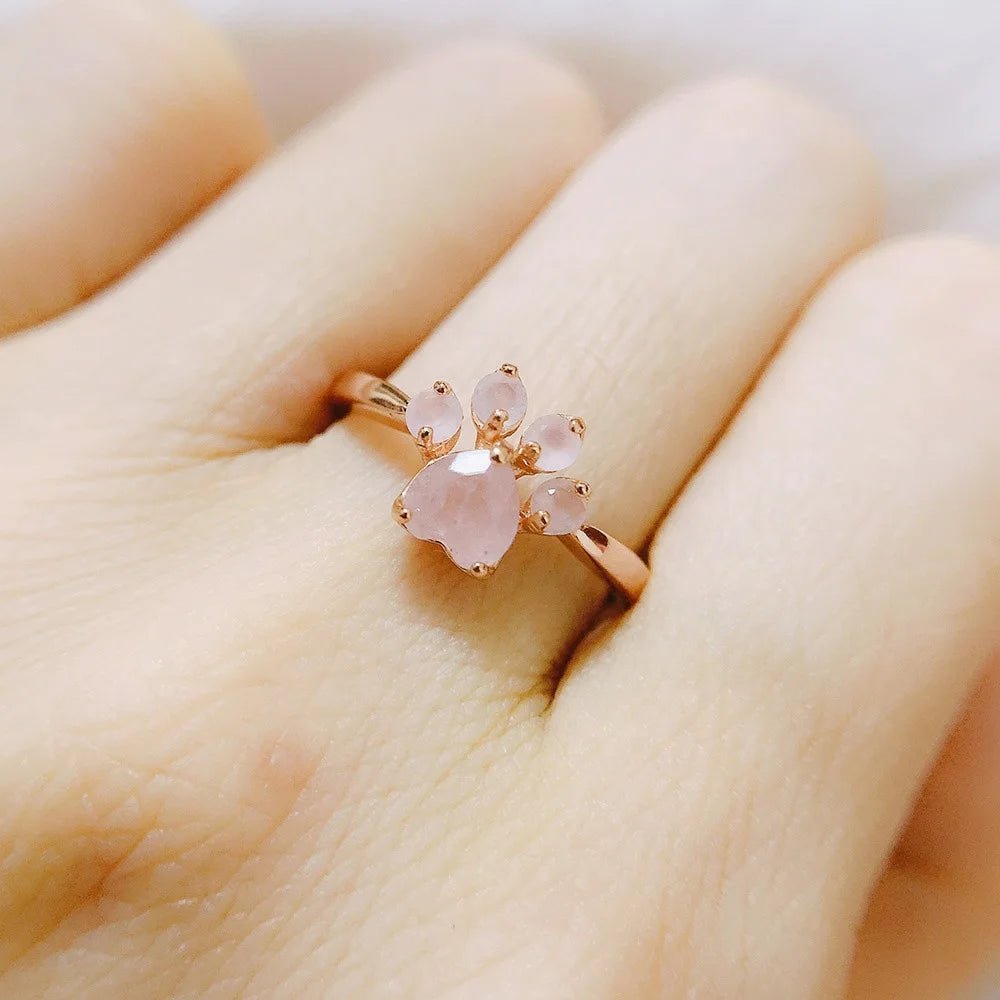 Quartz Paw Print Ring - Uniquely You Online - Ring