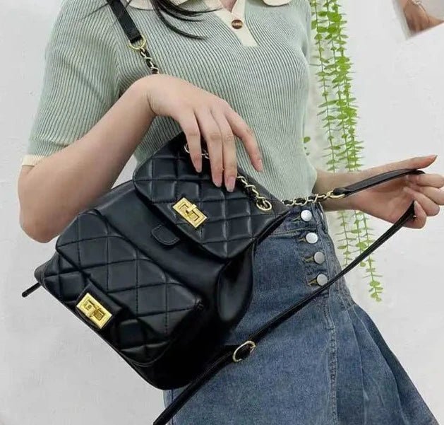 Quilted Denim Backpack - Uniquely You Online - Backpack