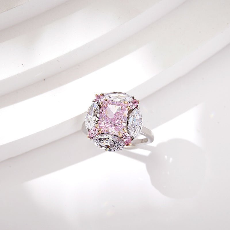 Radiant Pink Sona Diamond Ring - Uniquely You Online - Ring