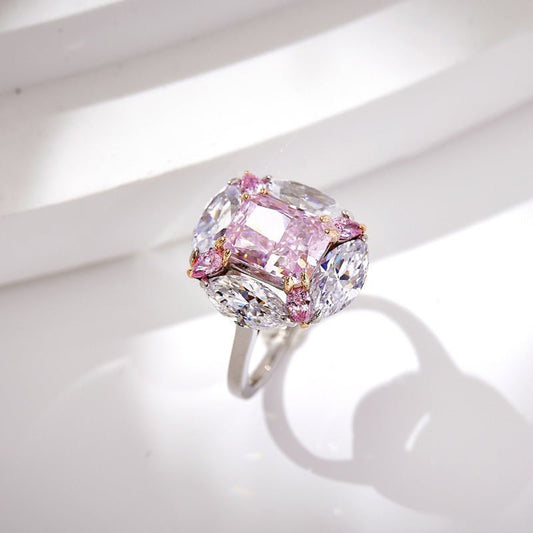 Radiant Pink Sona Diamond Ring - Uniquely You Online - Ring