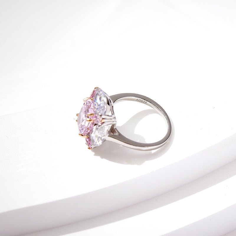 Radiant Pink Sona Diamond Ring - Uniquely You Online - Ring