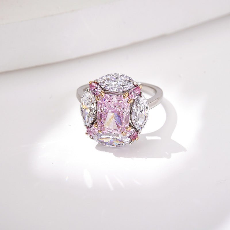 Radiant Pink Sona Diamond Ring - Uniquely You Online - Ring