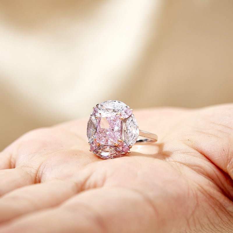 Radiant Pink Sona Diamond Ring - Uniquely You Online - Ring