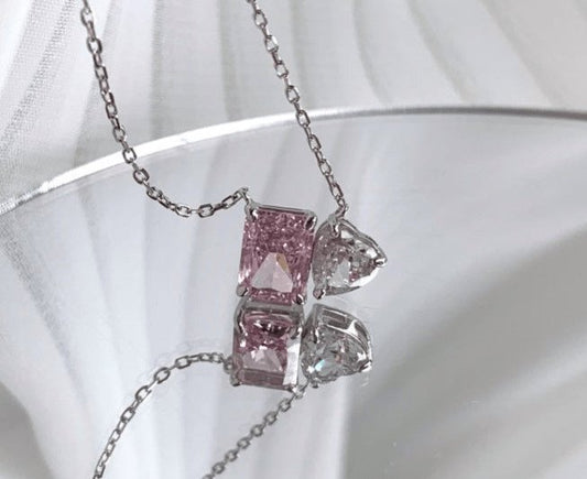 Rectangular/Heart Pendant with Necklace - Uniquely You Online - Pendant and Necklace