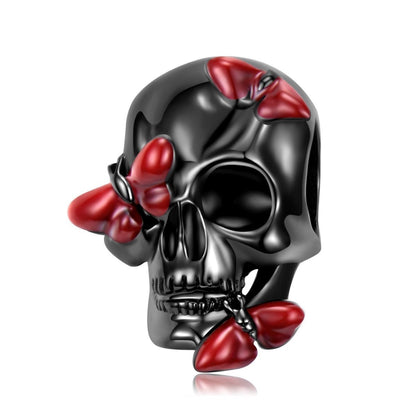 Red Butterfly Skull Charm - Uniquely You Online - Charms
