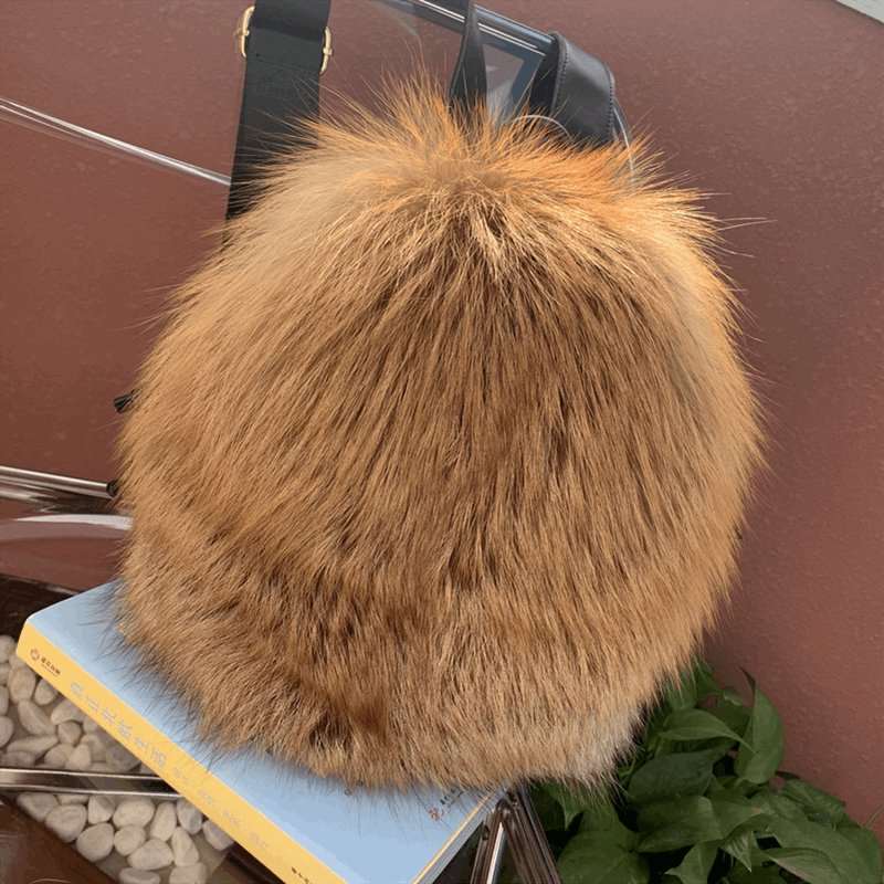 Red Fox Fur Backpack - Uniquely You Online - Backpack