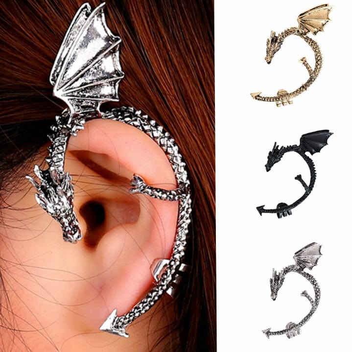 Retro Dragon Ear Cuff Clip - Uniquely You Online - Ear Cuff