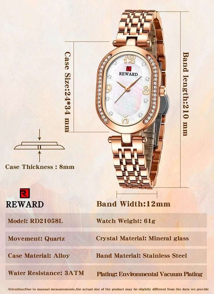 Reward Mother of Pearl Stainless Steel Watch - Uniquely You Online - Watch