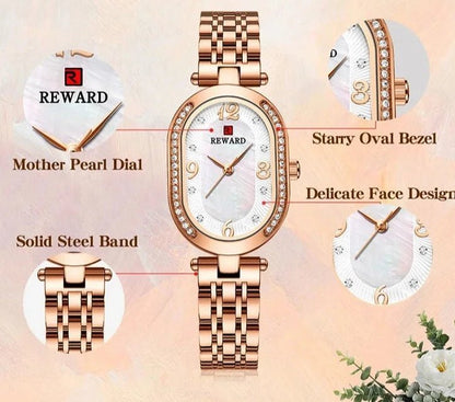 Reward Mother of Pearl Stainless Steel Watch - Uniquely You Online - Watch