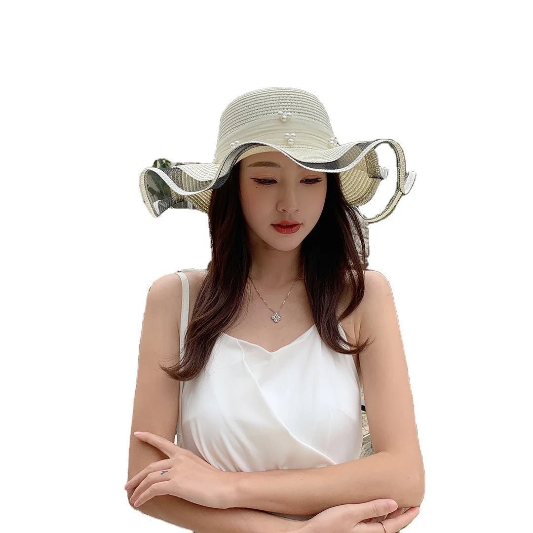 Ribbon Sunshade Straw Hat - Uniquely You Online - Hat