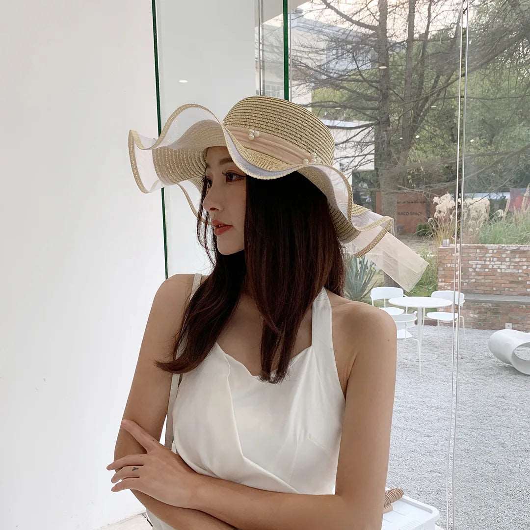 Ribbon Sunshade Straw Hat - Uniquely You Online - Hat