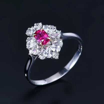 0.48ct Unheated Ruby Floral Ring  Uniquely You Online