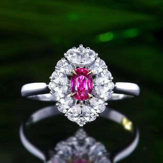 0.48ct Unheated Ruby Floral Ring  Uniquely You Online