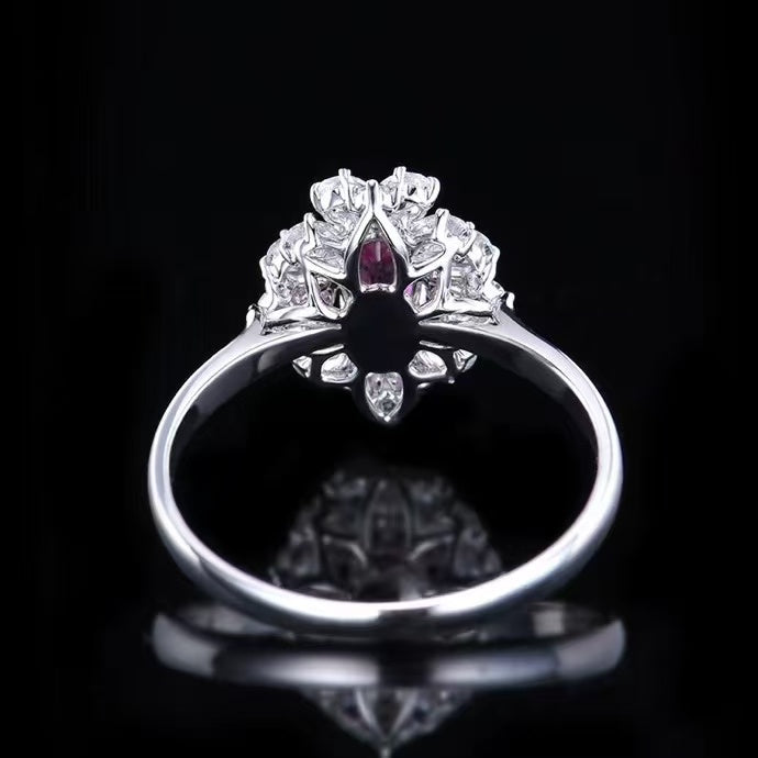 0.48ct Unheated Ruby Floral Ring  Uniquely You Online