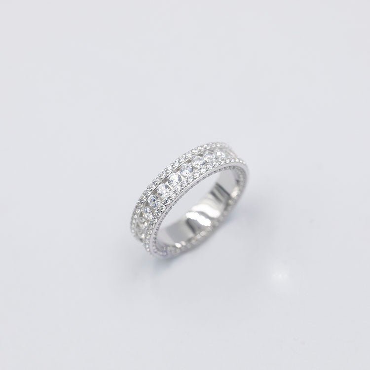 Round Moissanite Infinity Band Ring - Uniquely You Online - Ring