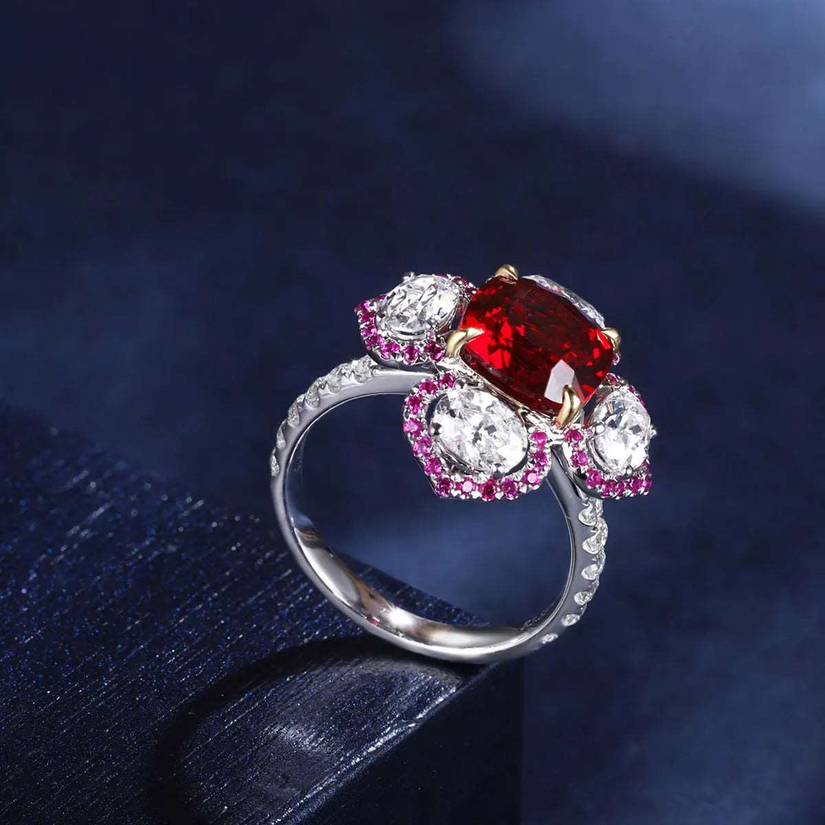 Ruby Red Flower Ring - Uniquely You Online - Ring