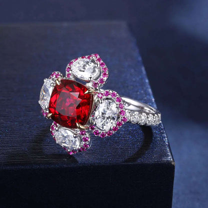 Ruby Red Flower Ring - Uniquely You Online - Ring