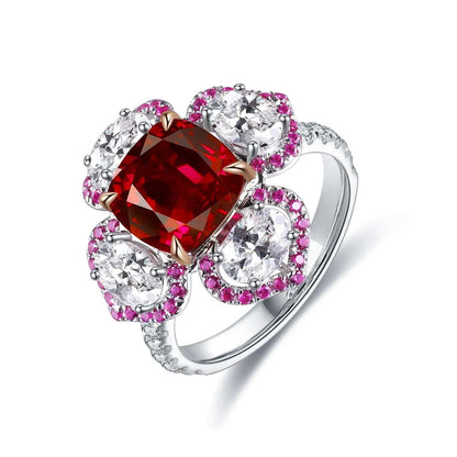 Ruby Red Flower Ring - Uniquely You Online - Ring