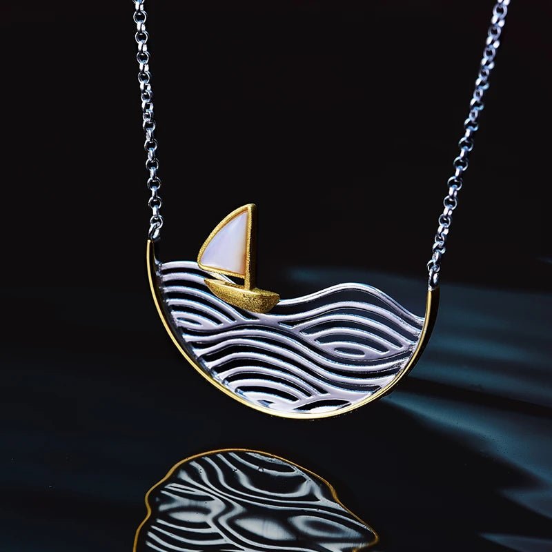 Sailing on the Sea Necklace - Uniquely You Online - Necklace