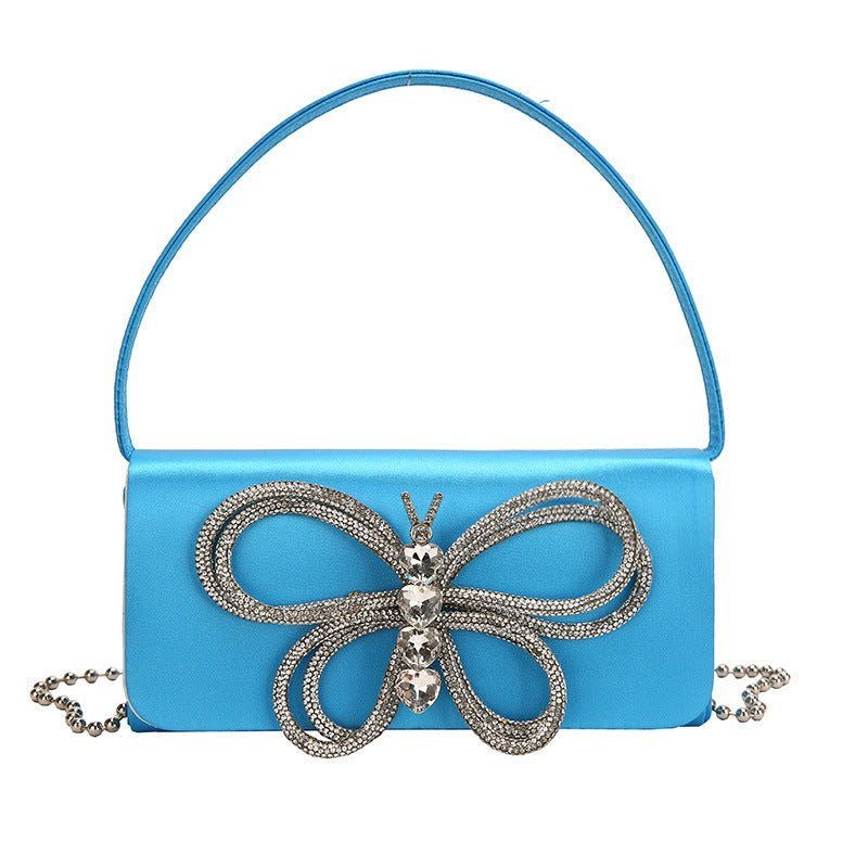 Satin Crystal Butterfly Bag - Uniquely You Online - Handbag