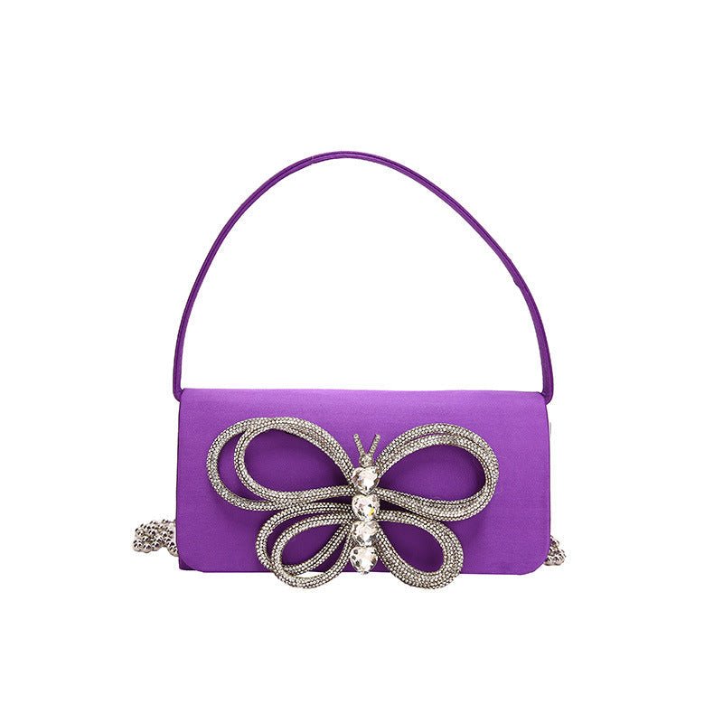 Satin Crystal Butterfly Bag - Uniquely You Online - Handbag