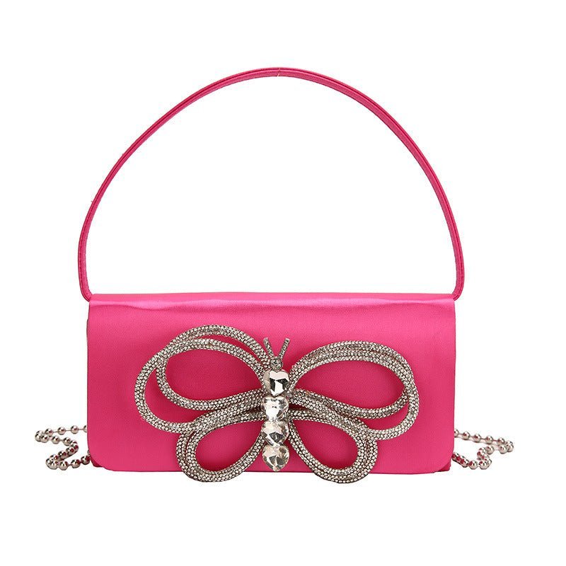 Satin Crystal Butterfly Bag - Uniquely You Online - Handbag