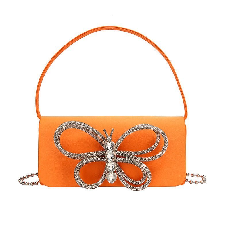 Satin Crystal Butterfly Bag - Uniquely You Online - Handbag