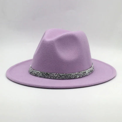 Sequined Panama Wool Felt Fedora Hat - Uniquely You Online - Hat