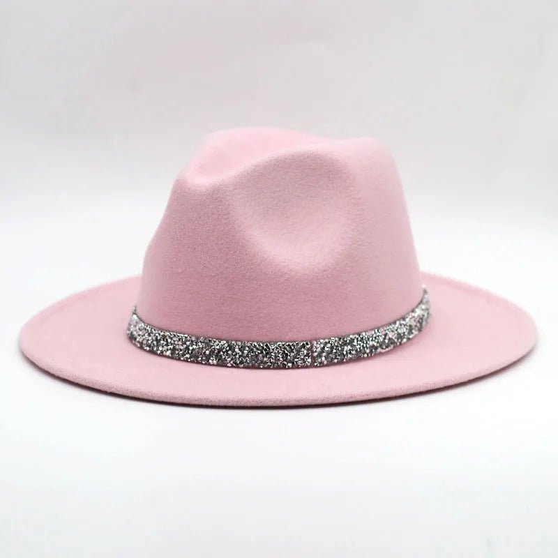 Sequined Panama Wool Felt Fedora Hat - Uniquely You Online - Hat