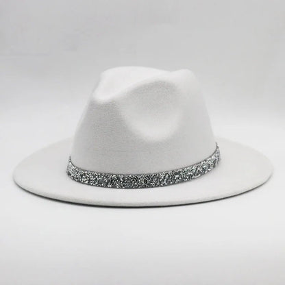 Sequined Panama Wool Felt Fedora Hat - Uniquely You Online - Hat