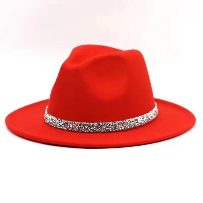 Sequined Panama Wool Felt Fedora Hat - Uniquely You Online - Hat