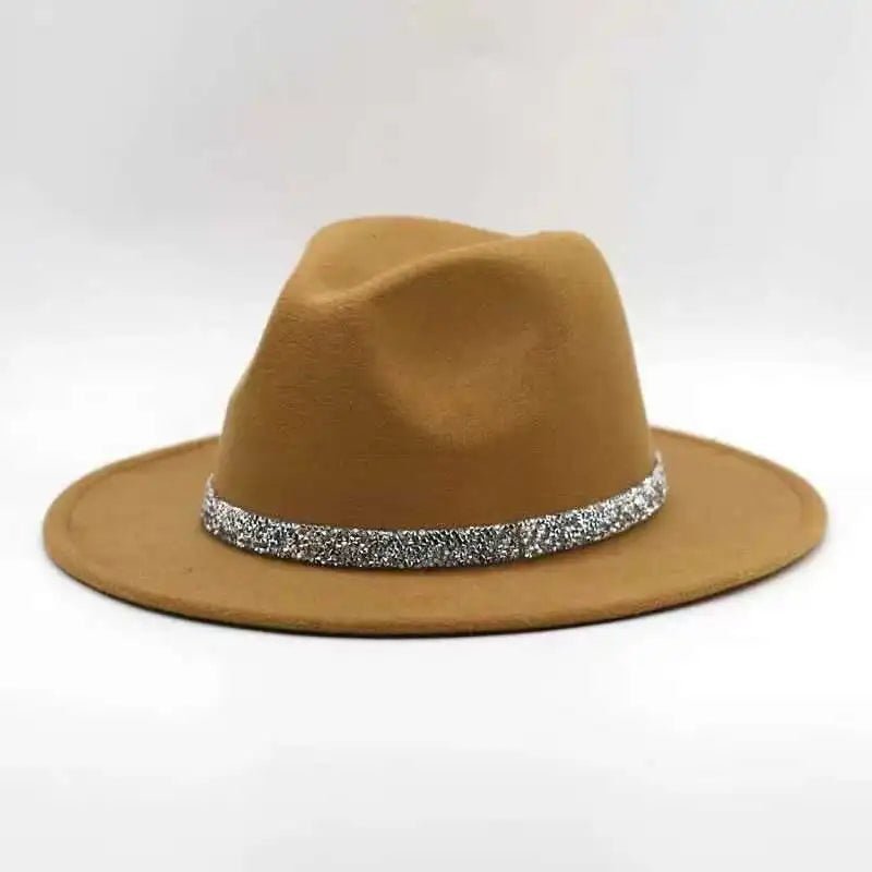 Sequined Panama Wool Felt Fedora Hat - Uniquely You Online - Hat