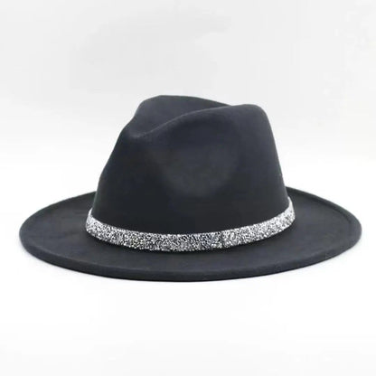 Sequined Panama Wool Felt Fedora Hat - Uniquely You Online - Hat