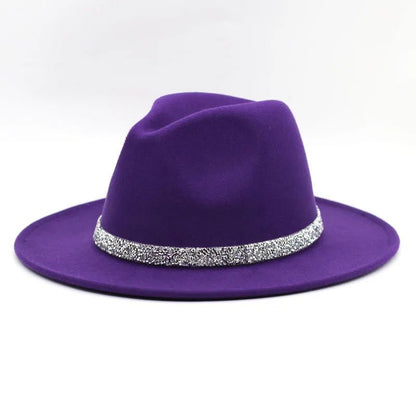 Sequined Panama Wool Felt Fedora Hat - Uniquely You Online - Hat