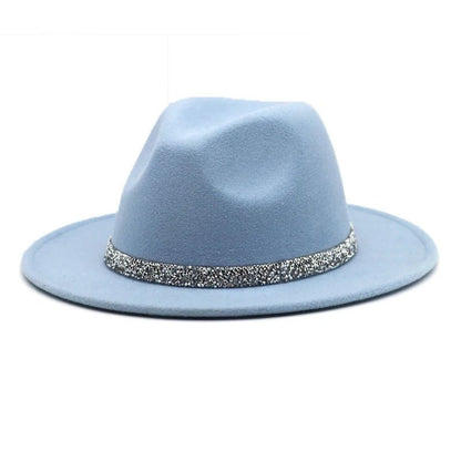 Sequined Panama Wool Felt Fedora Hat - Uniquely You Online - Hat