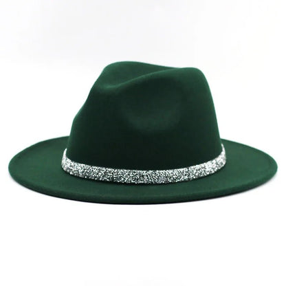 Sequined Panama Wool Felt Fedora Hat - Uniquely You Online - Hat