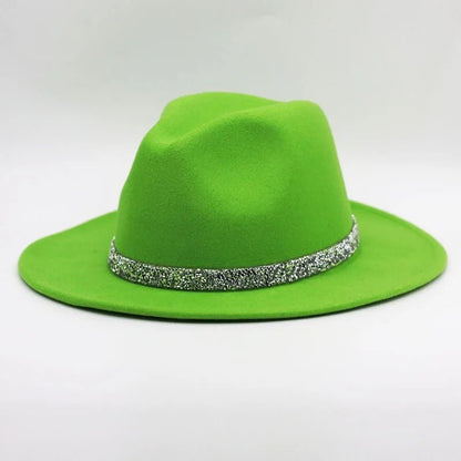 Sequined Panama Wool Felt Fedora Hat - Uniquely You Online - Hat