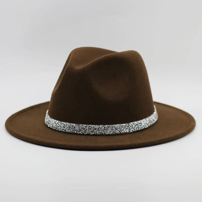 Sequined Panama Wool Felt Fedora Hat - Uniquely You Online - Hat