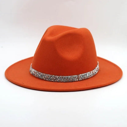 Sequined Panama Wool Felt Fedora Hat - Uniquely You Online - Hat