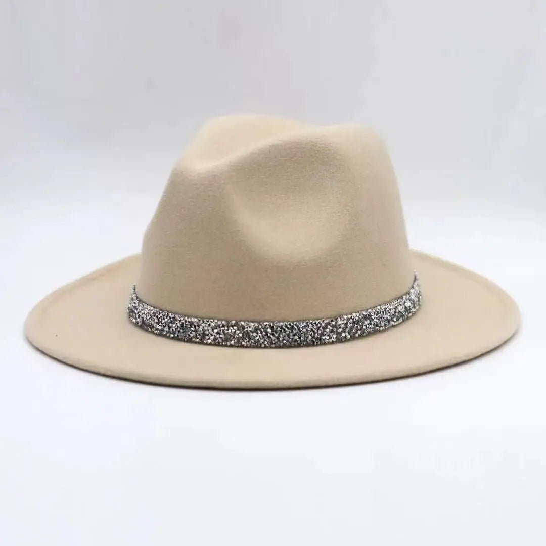 Sequined Panama Wool Felt Fedora Hat - Uniquely You Online - Hat