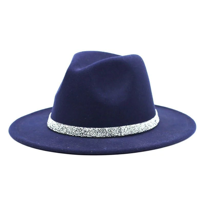 Sequined Panama Wool Felt Fedora Hat - Uniquely You Online - Hat