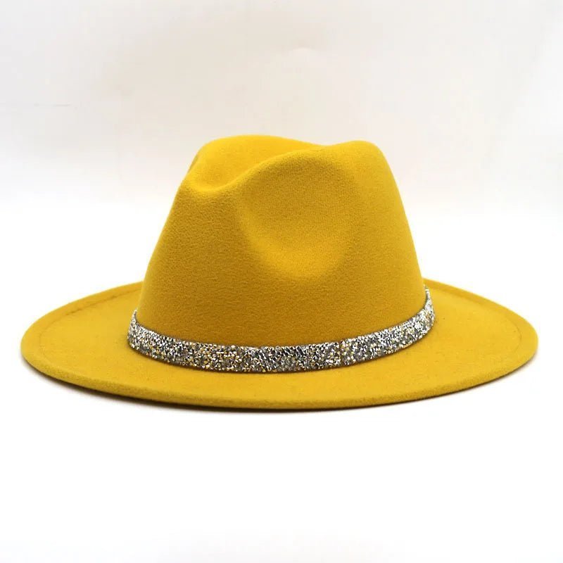 Sequined Panama Wool Felt Fedora Hat - Uniquely You Online - Hat