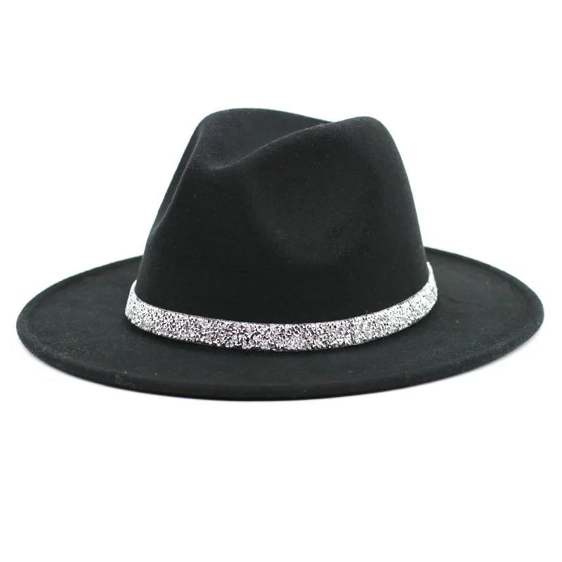 Sequined Panama Wool Felt Fedora Hat - Uniquely You Online - Hat