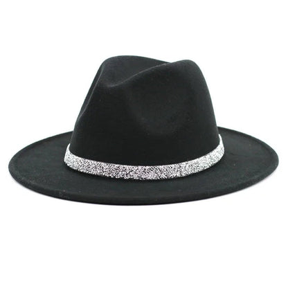 Sequined Panama Wool Felt Fedora Hat - Uniquely You Online - Hat