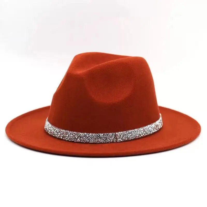 Sequined Panama Wool Felt Fedora Hat - Uniquely You Online - Hat