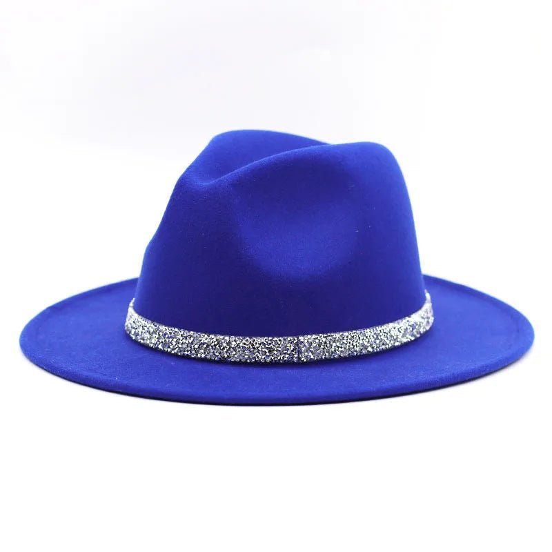 Sequined Panama Wool Felt Fedora Hat - Uniquely You Online - Hat