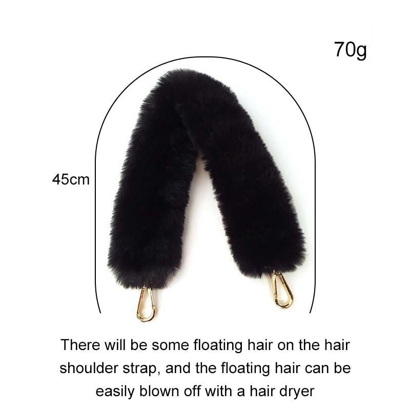 Short Faux Fur Bag Strap - Uniquely You Online - Bag Straps