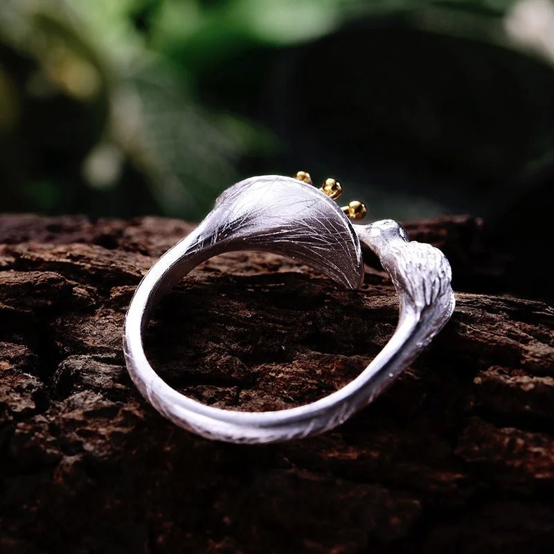 Silver Hummingbird Flower Ring - Uniquely You Online - Ring