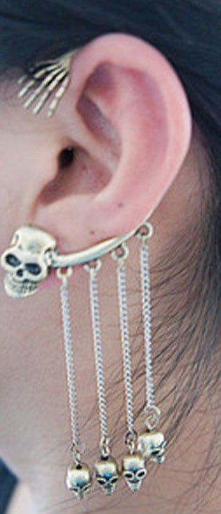 Skeleton Tassle Ear Cuff - Uniquely You Online - Ear Cuff