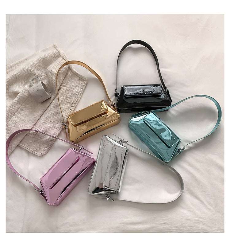 Small Patent Leather Metallic Bag - Uniquely You Online - Handbag